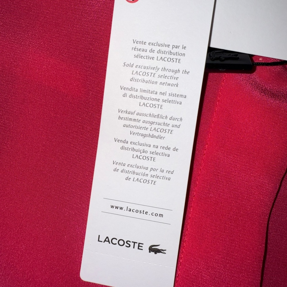 Lacoste Color block silk sleeveless shirt dress- Size 40 - Picture 10 of 12